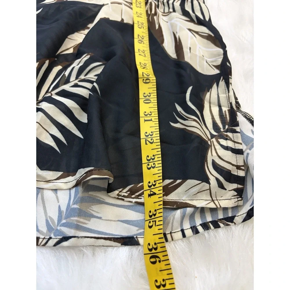 Cupshe Tropical Palm Cover Up Dress Medium NWT Leaf Beach Resort Swim Coverup